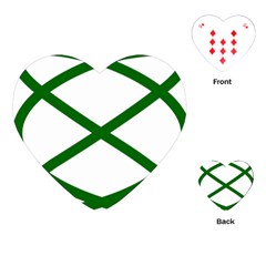 Lissajous Small Green Line Playing Cards (heart) 