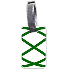 Lissajous Small Green Line Luggage Tags (two Sides)