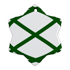 Lissajous Small Green Line Ornament (snowflake) by Mariart