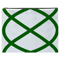 Lissajous Small Green Line Cosmetic Bag (xxxl)  by Mariart