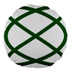 Lissajous Small Green Line Large 18  Premium Flano Round Cushions Front