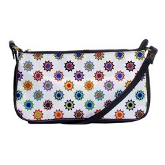 Flowers Pattern Recolor Artwork Sunflower Rainbow Beauty Shoulder Clutch Bags
