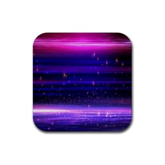 Massive Flare Lines Horizon Glow Particles Animation Background Space Rubber Coaster (square)  by Mariart