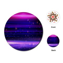 Massive Flare Lines Horizon Glow Particles Animation Background Space Playing Cards (round) 