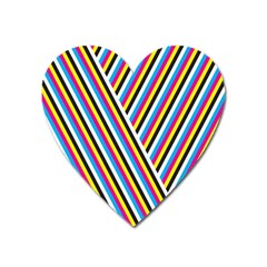 Lines Chevron Yellow Pink Blue Black White Cute Heart Magnet