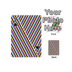 Lines Chevron Yellow Pink Blue Black White Cute Playing Cards 54 (mini) 