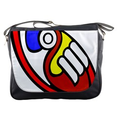 Pedernal Art Circle Sign Messenger Bags