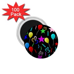Party Pattern Star Balloon Candle Happy 1 75  Magnets (100 Pack) 