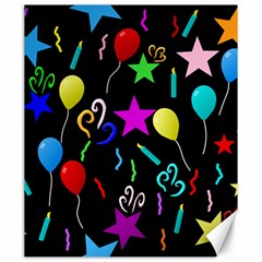 Party Pattern Star Balloon Candle Happy Canvas 20  X 24   by Mariart