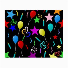 Party Pattern Star Balloon Candle Happy Small Glasses Cloth (2-side) by Mariart