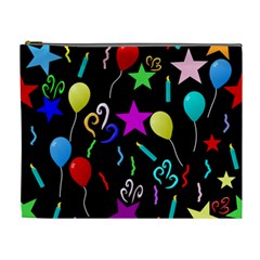 Party Pattern Star Balloon Candle Happy Cosmetic Bag (xl)