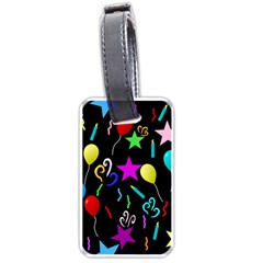 Party Pattern Star Balloon Candle Happy Luggage Tags (one Side) 