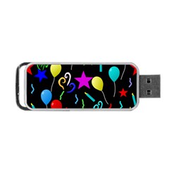 Party Pattern Star Balloon Candle Happy Portable Usb Flash (one Side)