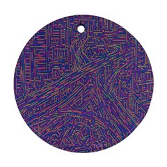 Infiniti Line Building Street Line Illustration Ornament (round)