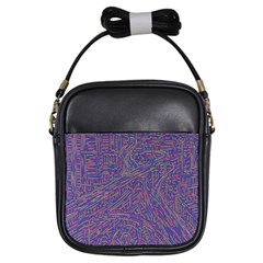 Infiniti Line Building Street Line Illustration Girls Sling Bags by Mariart