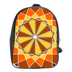 Ornaments Art Line Circle School Bag (xl) by Mariart