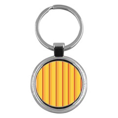 Red Orange Lines Back Yellow Key Chains (round)  by Mariart