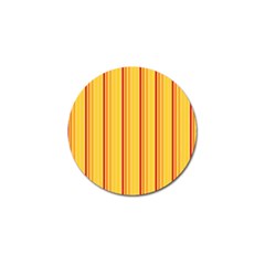 Red Orange Lines Back Yellow Golf Ball Marker (4 Pack)