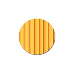 Red Orange Lines Back Yellow Golf Ball Marker (4 pack) Front