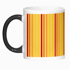 Red Orange Lines Back Yellow Morph Mugs by Mariart