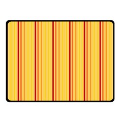 Red Orange Lines Back Yellow Fleece Blanket (small)