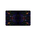 Psychic Color Circle Abstract Dark Rainbow Pattern Wallpaper Magnet (Name Card) Front