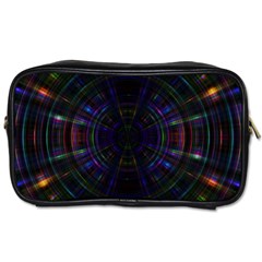 Psychic Color Circle Abstract Dark Rainbow Pattern Wallpaper Toiletries Bags 2-side