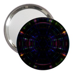 Psychic Color Circle Abstract Dark Rainbow Pattern Wallpaper 3  Handbag Mirrors