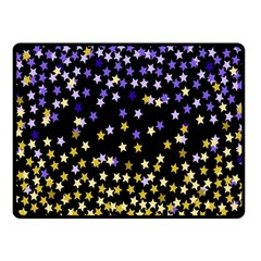 Space Star Light Gold Blue Beauty Fleece Blanket (small) by Mariart