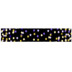 Space Star Light Gold Blue Beauty Flano Scarf (large)