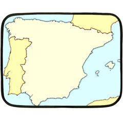 Spain Map Modern Fleece Blanket (mini) by Mariart