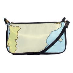 Spain Map Modern Shoulder Clutch Bags