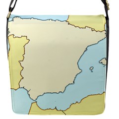 Spain Map Modern Flap Messenger Bag (s) by Mariart