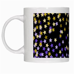 Space Star Light Gold Blue Beauty Black White Mugs by Mariart