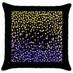 Space Star Light Gold Blue Beauty Black Throw Pillow Case (black) by Mariart