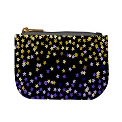 Space Star Light Gold Blue Beauty Black Mini Coin Purses by Mariart