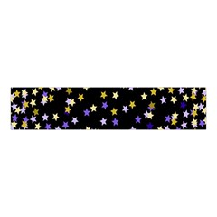 Space Star Light Gold Blue Beauty Black Velvet Scrunchie by Mariart