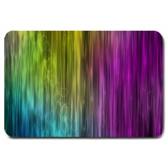 Rainbow Bubble Curtains Motion Background Space Large Doormat 