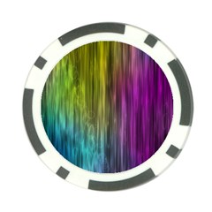 Rainbow Bubble Curtains Motion Background Space Poker Chip Card Guard (10 Pack) by Mariart