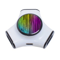 Rainbow Bubble Curtains Motion Background Space 3-port Usb Hub by Mariart