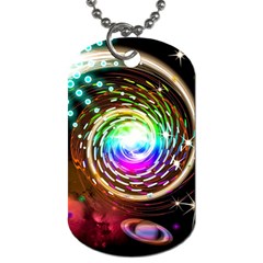 Space Star Planet Light Galaxy Moon Dog Tag (two Sides)