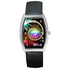 Space Star Planet Light Galaxy Moon Barrel Style Metal Watch by Mariart