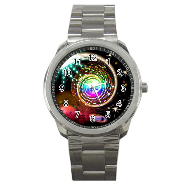 Space Star Planet Light Galaxy Moon Sport Metal Watch