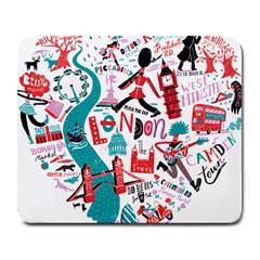 London Illustration City Large Mousepads by Mariart