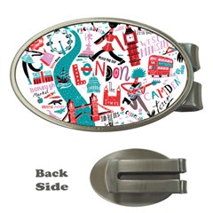 London Illustration City Money Clips (oval)  by Mariart