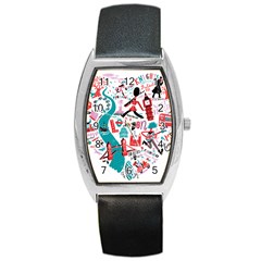 London Illustration City Barrel Style Metal Watch by Mariart