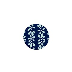 Star Flower Floral Blue Beauty Polka 1  Mini Buttons by Mariart