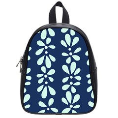 Star Flower Floral Blue Beauty Polka School Bag (small)