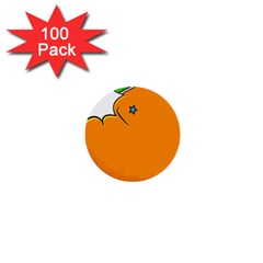 Star Line Orange Green Simple Beauty Cute 1  Mini Buttons (100 Pack) 