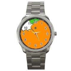 Star Line Orange Green Simple Beauty Cute Sport Metal Watch